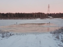 В Паленьге, Пиринеми, Суре, Кулогорах, у Ясного и на Покшеньге началась наморозка ледовых переправ