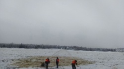 Хорошие новости! Начата заливка ледовой переправы у п. Ясный